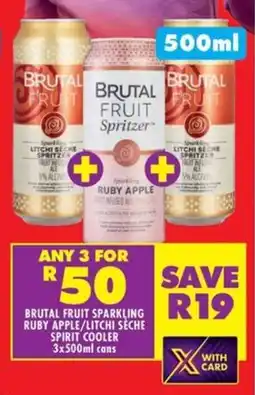 Shoprite Liquor Brutal fruit sparkling ruby apple/litchi sèche spirit cooler offer