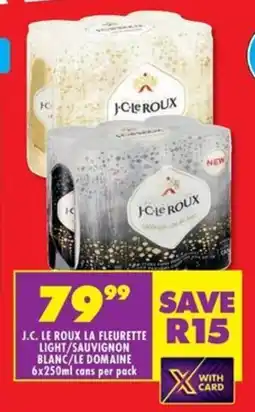 Shoprite Liquor J.c. le roux la fleurette light/sauvignon blanc/le domaine offer