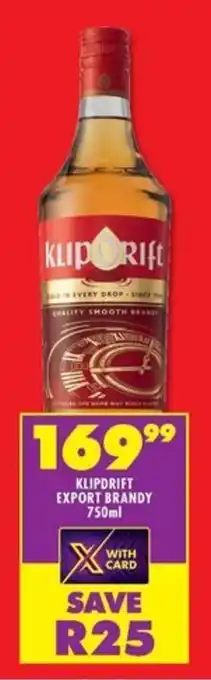 Shoprite Liquor Klipdrift export brandy offer