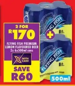 Shoprite Liquor Flying fish premium lemon flavoured beer cans offer