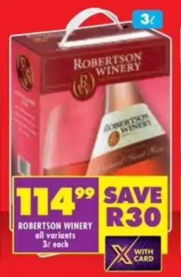 Shoprite Liquor Robertson winery all variants offer