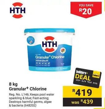 Builders Warehouse HTH Granular+ Chlorine offer