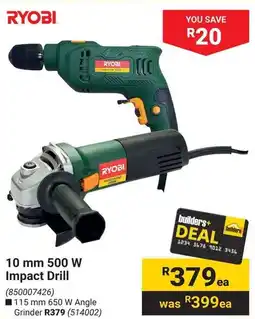 Builders Warehouse RYOBI 500 W Impact Drill offer