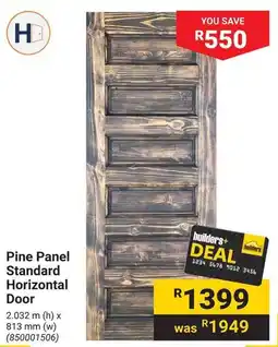 Builders Warehouse Pine Panel Standard Horizontal Door offer