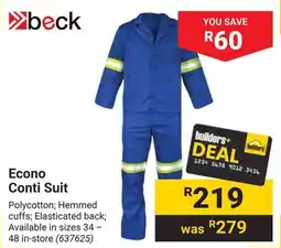 Builders Warehouse Econo Conti Suit offer