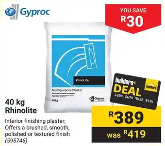 Builders Warehouse Gyproc Rhinolite offer