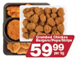 Check Star Crumbed Chicken Burgers/Pops/Strips offer