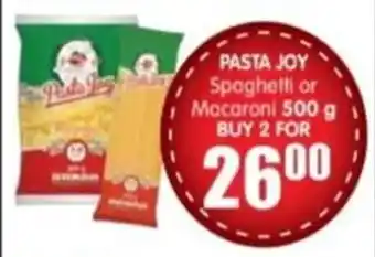 Saverite PASTA JOY Spaghetti or Macaroni offer