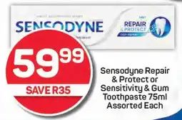 Pick n Pay Sensodyne Repair & Protect or Sensitivity & Gum Toothpaste Assorted offer