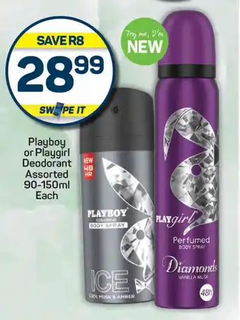 Pick n Pay Playboy or Playgirl Deodorant Assorted offer