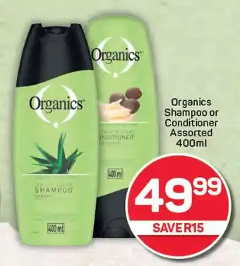 Pick n Pay Organics Shampoo or Conditioner Assorted offer