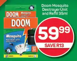 Pick n Pay Doom Mosquito Destroyer Unit and Refill offer