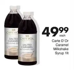 Save Carte D'Or Caramel Milkshake Syrup offer