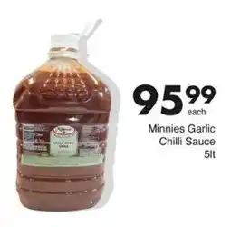 Save Minnies Garlic Chilli Sauce offer