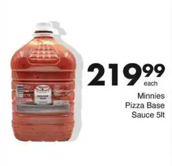 Save Minnies Pizza Base Sauce offer