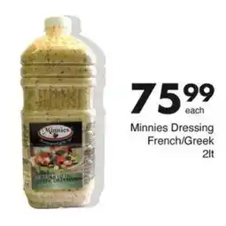 Save Minnies Dressing French/Greek offer