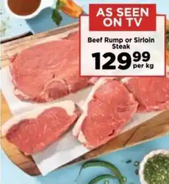 Food Lover's Market Beef Rump or Sirloin Steak offer