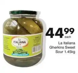 Save La Italiana Gherkins Sweet Sour offer