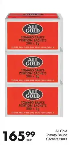 Save All Gold Tomato Sauce Sachets offer