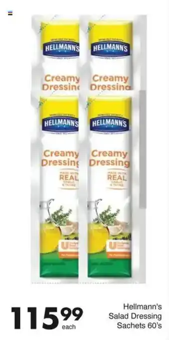 Save Hellmann's Salad Dressing Sachets offer