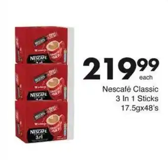 Save Nescafé Classic 3 In 1 Sticks offer