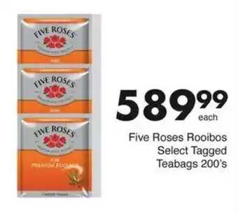 Save Five Roses Rooibos Select Tagged Teabags offer