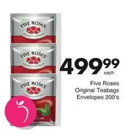 Save Five Roses Original Teabags Envelopes offer