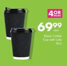 Save Black Coffee Cup with Lids offer