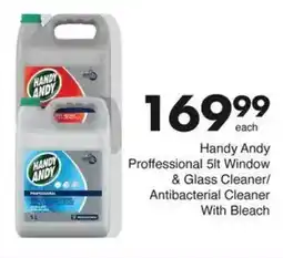 Save Handy Andy Proffessional Window & Glass Cleaner/ Antibacterial Cleaner With Bleach offer