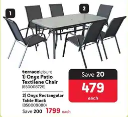 Makro Onyx Patio Textilene Chair offer