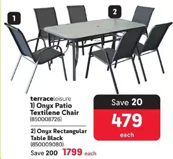 Makro Onyx Rectangular Table Black offer