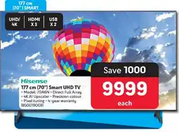 Makro Hisense 177 cm (70") Smart UHD TV offer