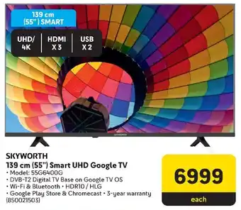 Makro SKYWORTH 139 cm (55") Smart UHD Google TV offer