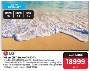 Makro LG 165 cm (65") Smart QNED TV offer