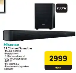 Makro Hisense 3.1 Channel Soundbar offer