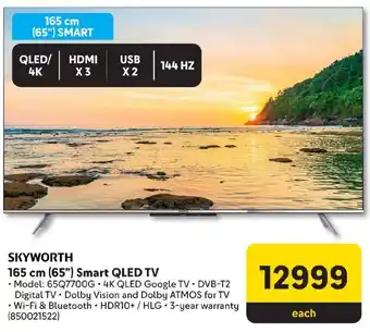 Makro SKYWORTH 165 cm (65") Smart QLED TV offer