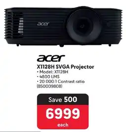 Makro Acer X1128H SVGA Projector offer