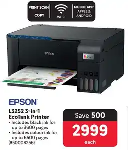 Makro EPSON L3252 3-in-1 EcoTank Printer offer