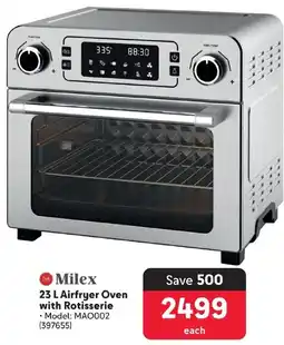 Makro Milex Airfryer Oven with Rotisserie offer