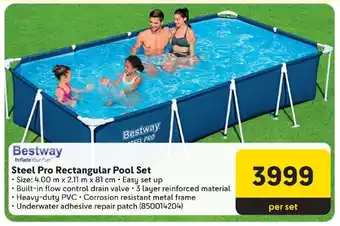 Makro Bestway Steel Pro Rectangular Pool Set offer