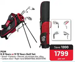 Makro PGM 6-8 Years or 9-12 Years Golf Set offer