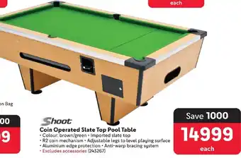 Makro Shoot Coin Operated Slate Top Pool Table offer