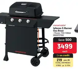 Makro Megamaster Inferno 3-Burner Gas Braai offer