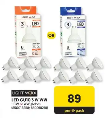 Makro LIGHT WORX LED GU10 3 W WW offer