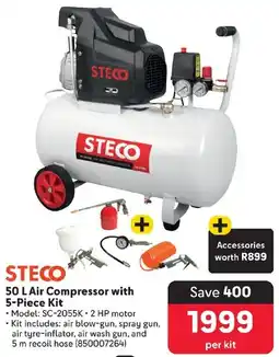 Makro STECO Air Compressor with 5-Piece Kit offer