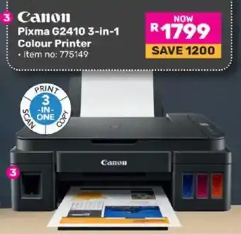 Game Canon Pixma G2410 3-in-1 Colour Printer offer