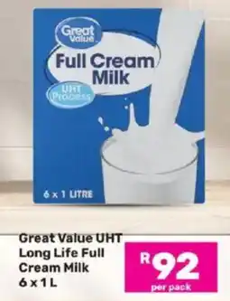 Game Great Value UHT Long Life Full Cream Milk offer