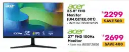 Game Acer 23.8" FHD Monitor (UM.QE1EE.001) offer