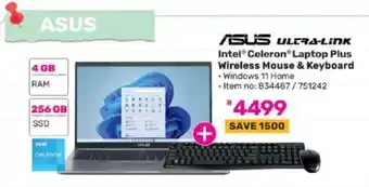 Game ASUS ULTRA-LINK Intel Celeron Laptop Plus Wireless Mouse & Keyboard offer