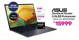 Game ASUS Zenbook Ryzen 5 OLED Processor offer